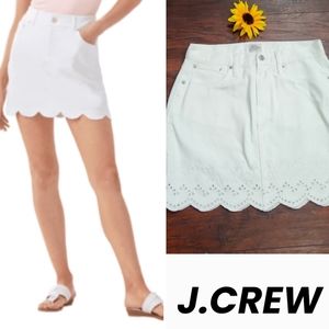 J.CREW WHITE JEANS SKIRT
